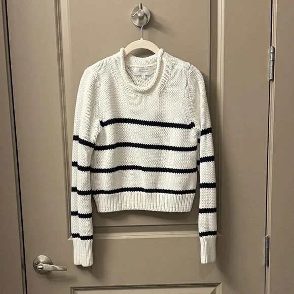 La Ligne Mini Marina Sweater, Ivory/Navy - Picture 8 of 10